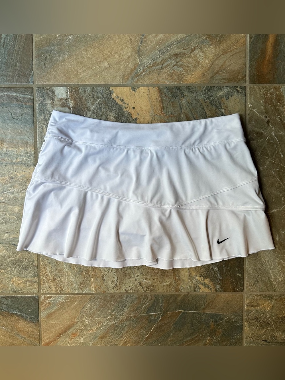 Nike Court Dri-FIT White Pleated Ruffle Tennis Skirt Skort Built In Shorts XL